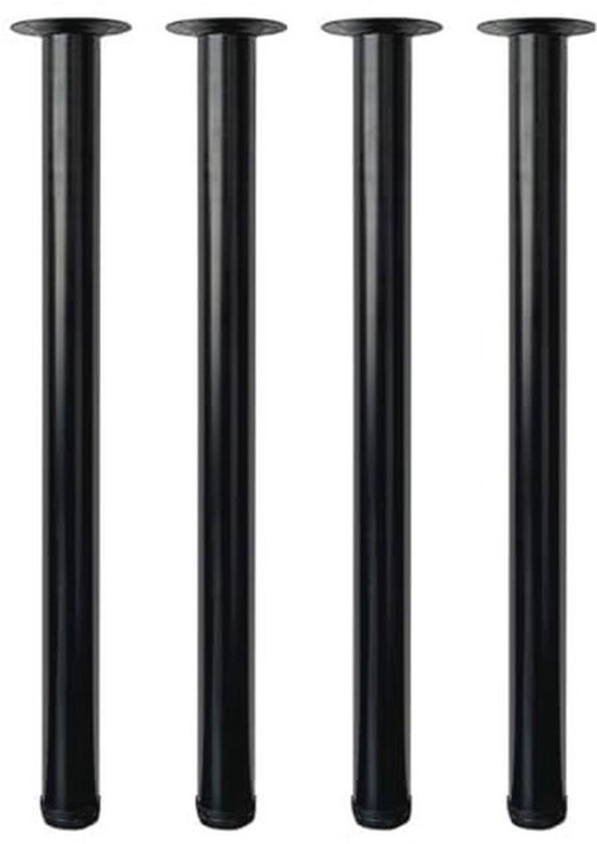 Verstelbare Tafelpoten 75 cm - Metalen Meubelpoten voor Eettafel en Bureau - Ø50mm, Set van 4