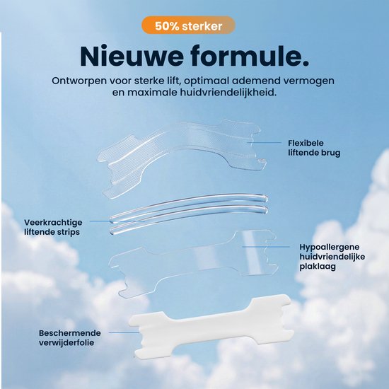 PurelyGoods® Lot Bandelettes Buccales & Bandes Nasales – Anti-Ronflement – Mouth Tape – Patchs Nasaux – Écarteur Nasal – Hypoallergénique – Doux pour la Peau – 2 x 33 Pièces