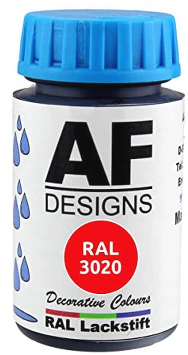 Lakstift RAL 3020 verkeersrood - 50 ml - Zijdemat - Hout, Metaal, Meubels en Badkamer - Retoucheerlak en Reparatielak