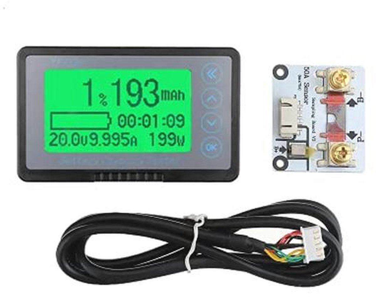 Batterijmonitor met Programmeerbaar Hoog- en Laagspanningsalarm 10V-120V