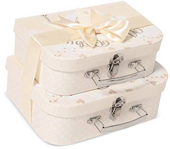 Neutrale Babygeschenkset met Babyproducten in Crèmekleurige Dozen van Merkloos — afbeelding 3