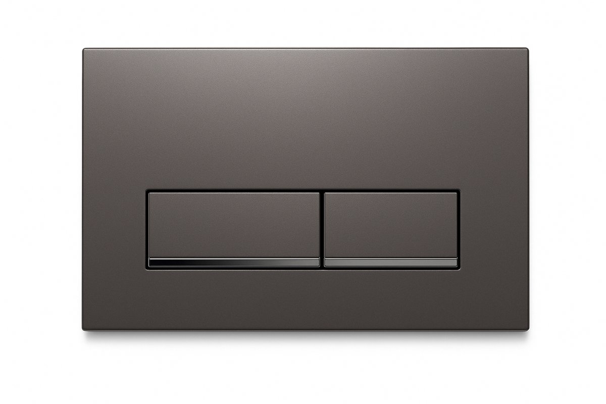 Profielenloods - Bedieningspaneel gunmetal chroom - Passend op Geberit up 300 up320 up720 - Rechthoek