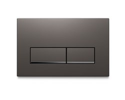 Profielenloods - Bedieningspaneel gunmetal chroom - Passend op Geberit up 300 up320 up720 - Rechthoek