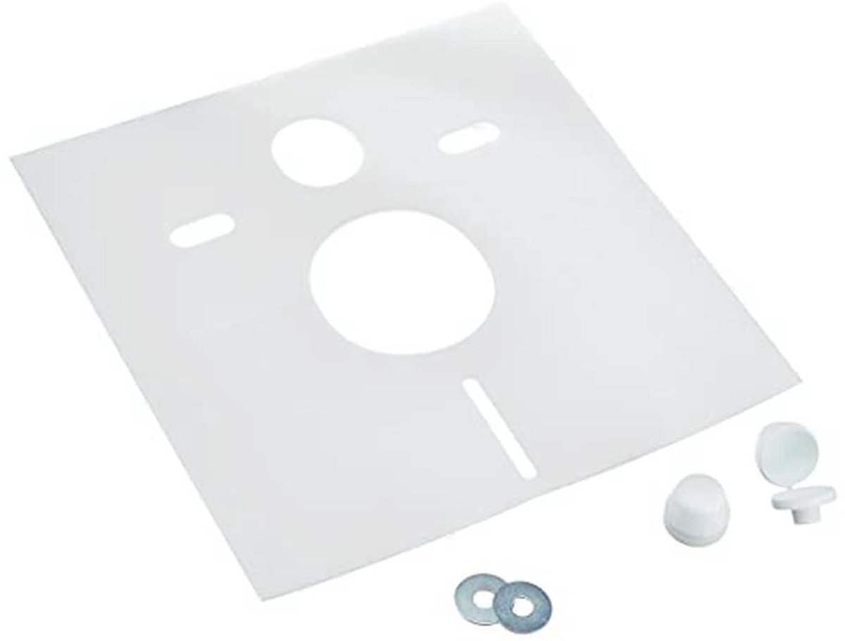 Geluidsisolatieset voor wandtoilet en bidet - Wit, 1-pack
