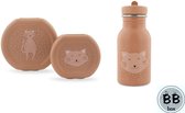 Trixie Set Mrs. Cat: Stalen drinkfles 350 ml + 2 snackdoosjes met clip