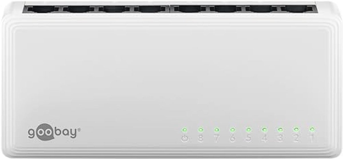8-poorts Gigabit Ethernet netwerkswitch met ventilatorloos design