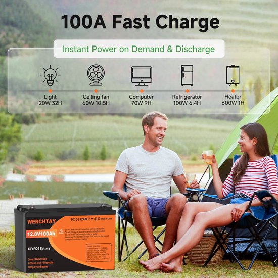 12V 100Ah LiFePO4 Accu Super B Epsilon met Bluetooth BMS - Betrouwbare