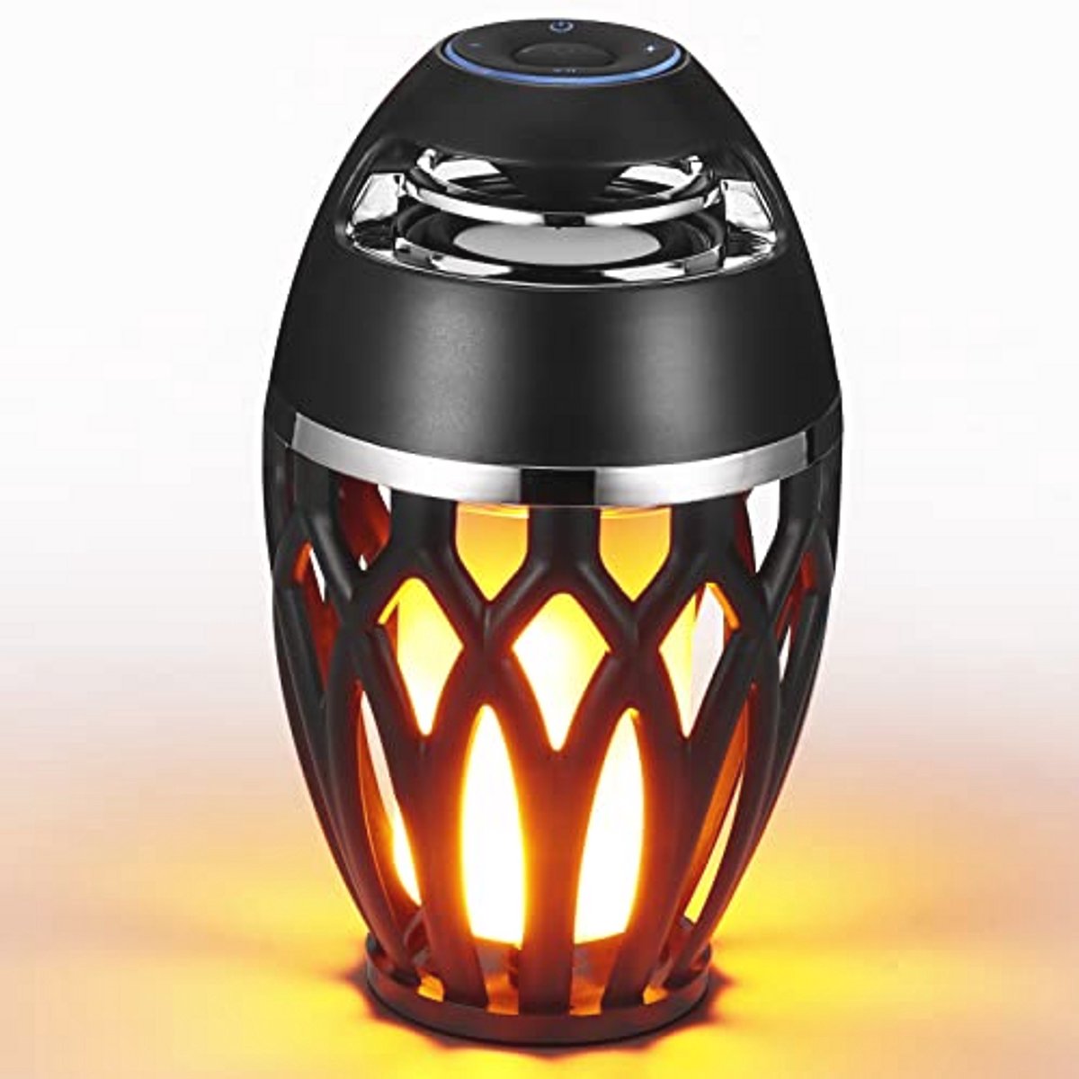 Draagbare Bluetooth luidspreker met LED-vlamlicht - Waterdicht en voor binnen en buiten