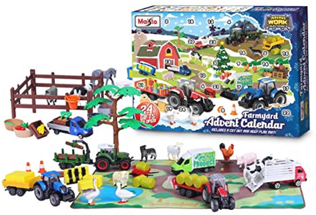 Mini Werkmachines Adventskalender - 24 Modellen en Accessoires voor Droomboerderij