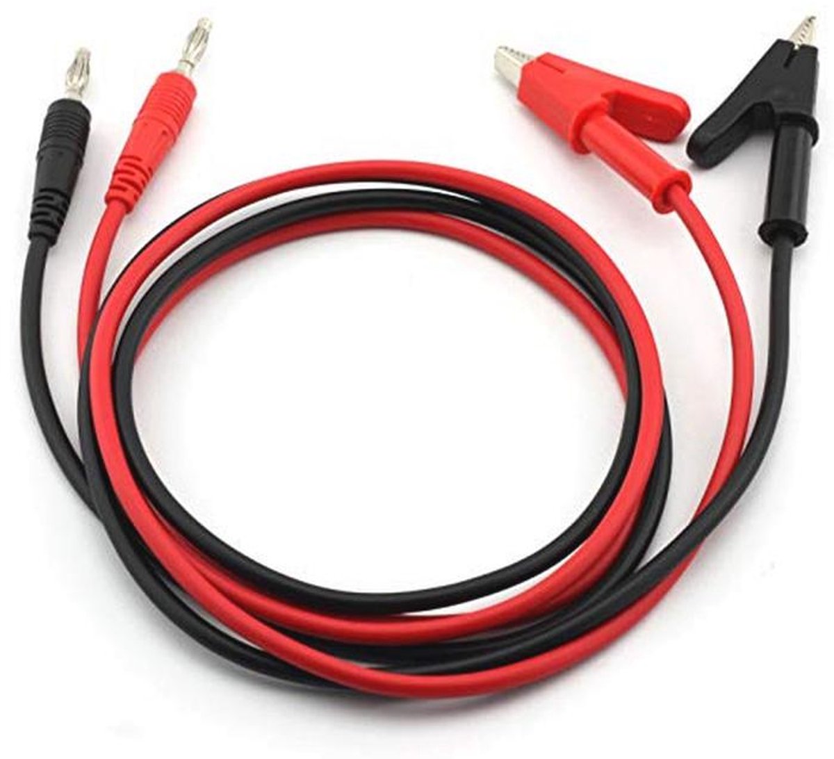 Banaan Plug naar Krokodil Clip Test Lood Draad Kabel Set 15A 1M - 2 Stuks