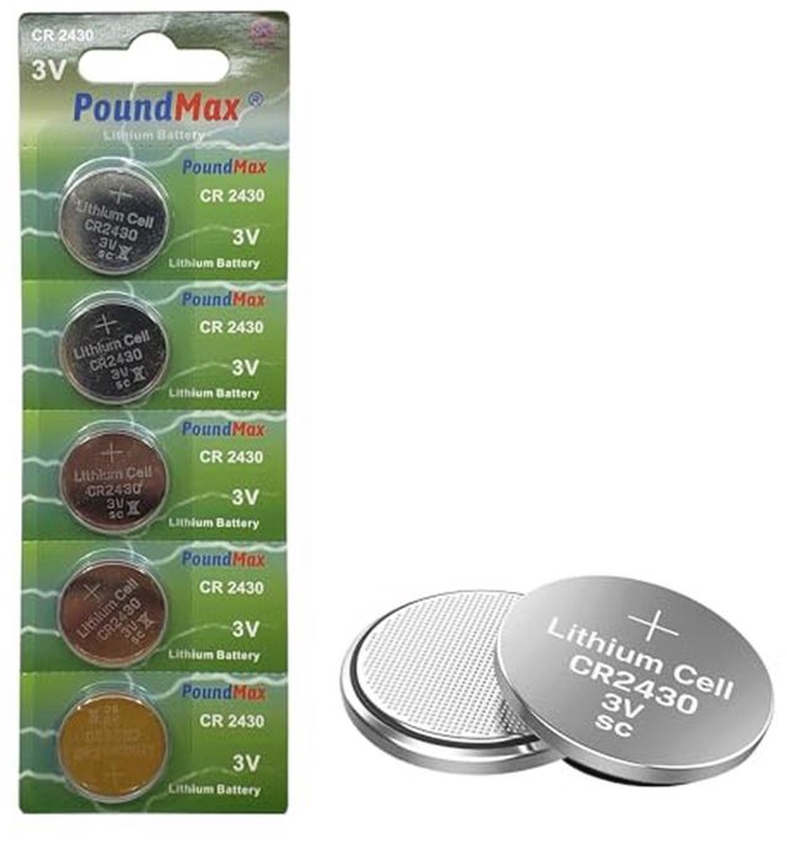 Lithium Knoopcellen CR2430 3V - 5 Stuks