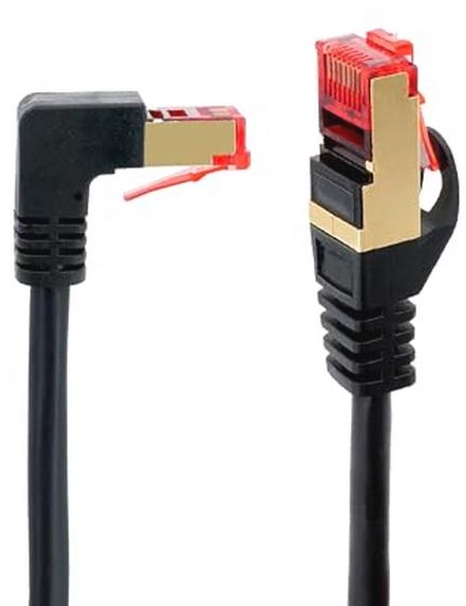 1.5m LAN Kabel met 90 Graden Hoek - Dubbel Beschermde Ethernet Patch Kabel