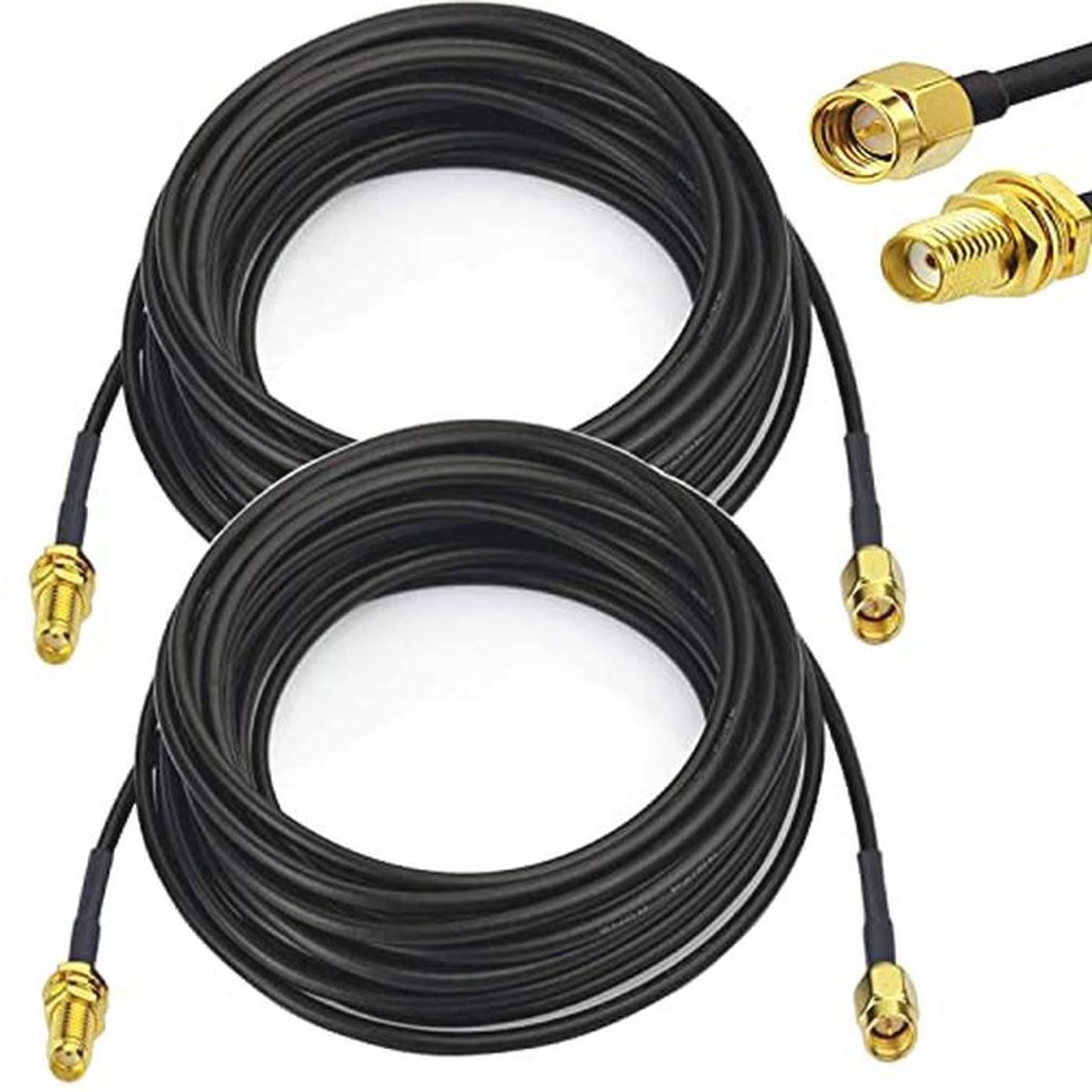 Antenneverlengkabel SMA 2x3m voor WLAN en amateurradio