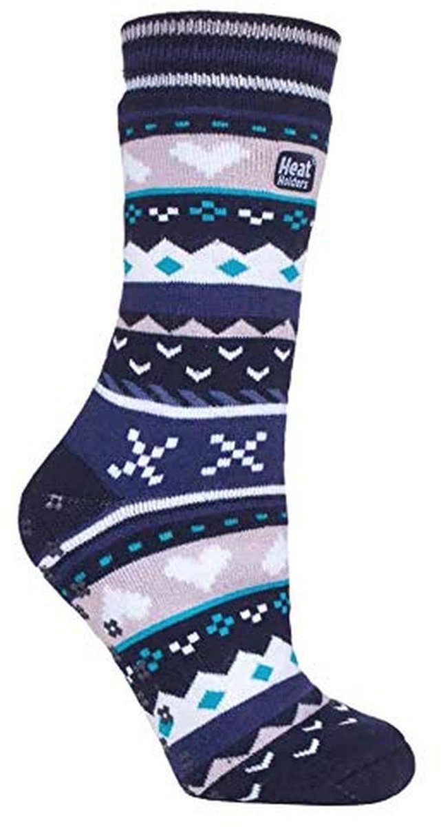 Dames Fairisle Noorse Stijl Winter Thermo Antislip Huissokken