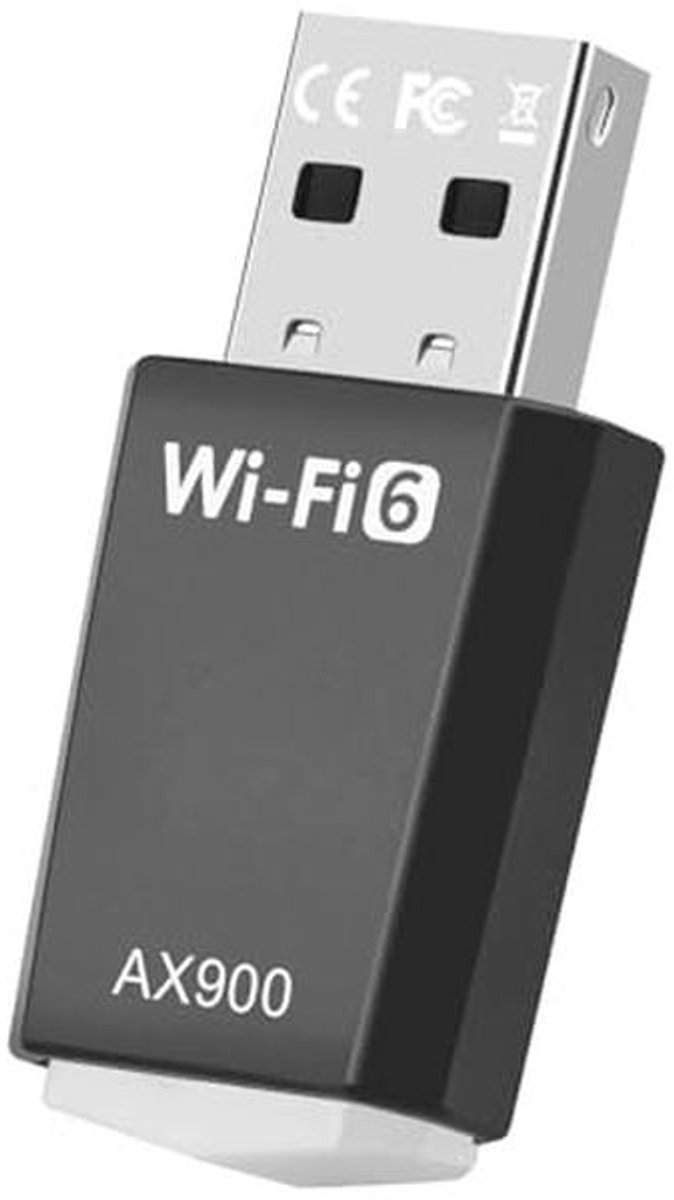 Wifi 6 Adapter voor PC en Laptop - Dual Band USB Wifi Dongle met Snelle Verbinding