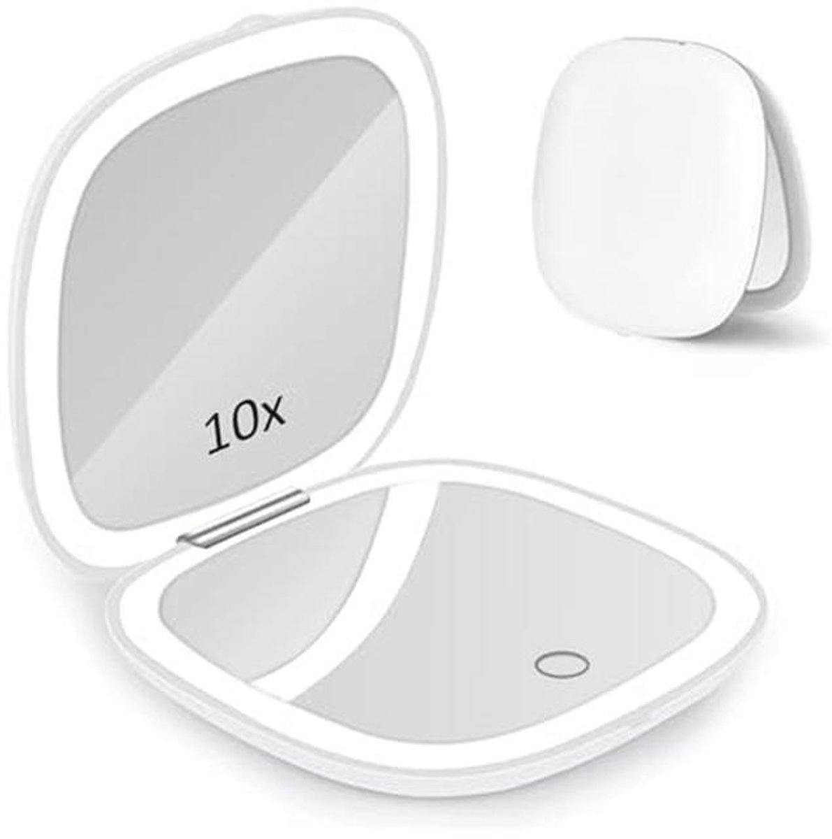 Compacte LED Make-up Spiegel met 1x/10x Vergroting en Touchscreen