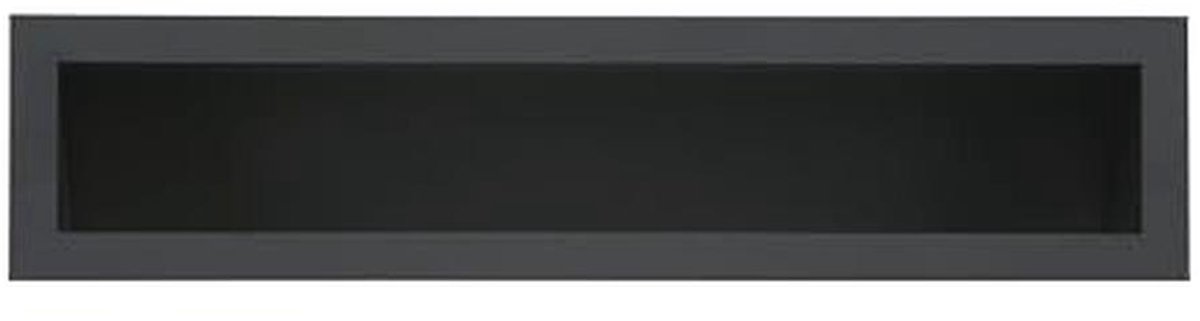 Lineair Ventilatierooster Zwart 40x9 cm - Metaal, Poedercoat, Perfect voor Wand en Plafondmontage