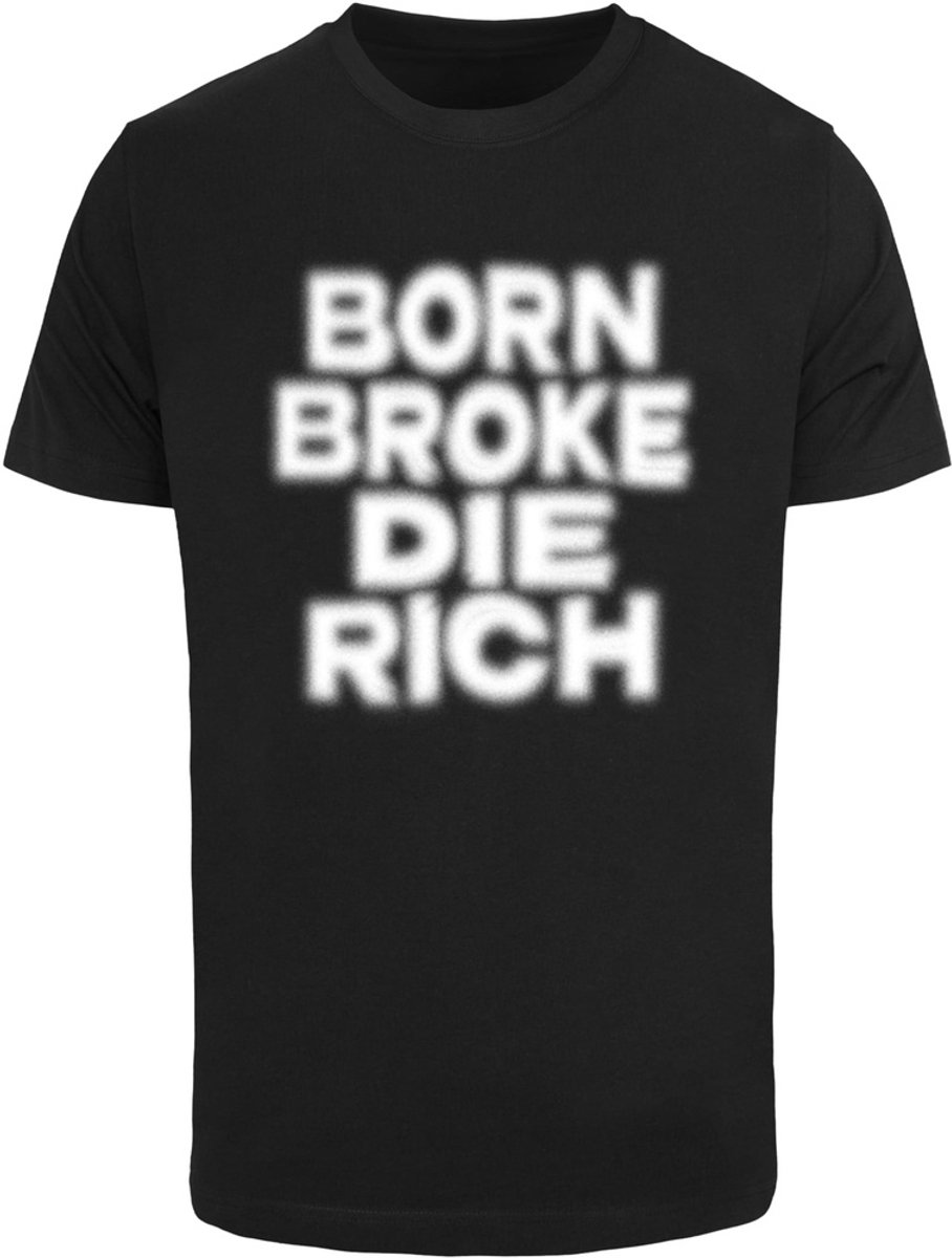 Mister Tee T-shirt Born And Die Zwart