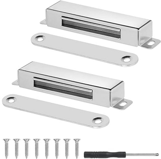 Magneetsnappers, magneten, kastdeuren, zelfklevend, sterk, deurmagneten, magneetsluiting, voor meubeldeuren, kast, schuifdeur, balkondeur, magneetslot, deursluiting, 8 stuks, zilver