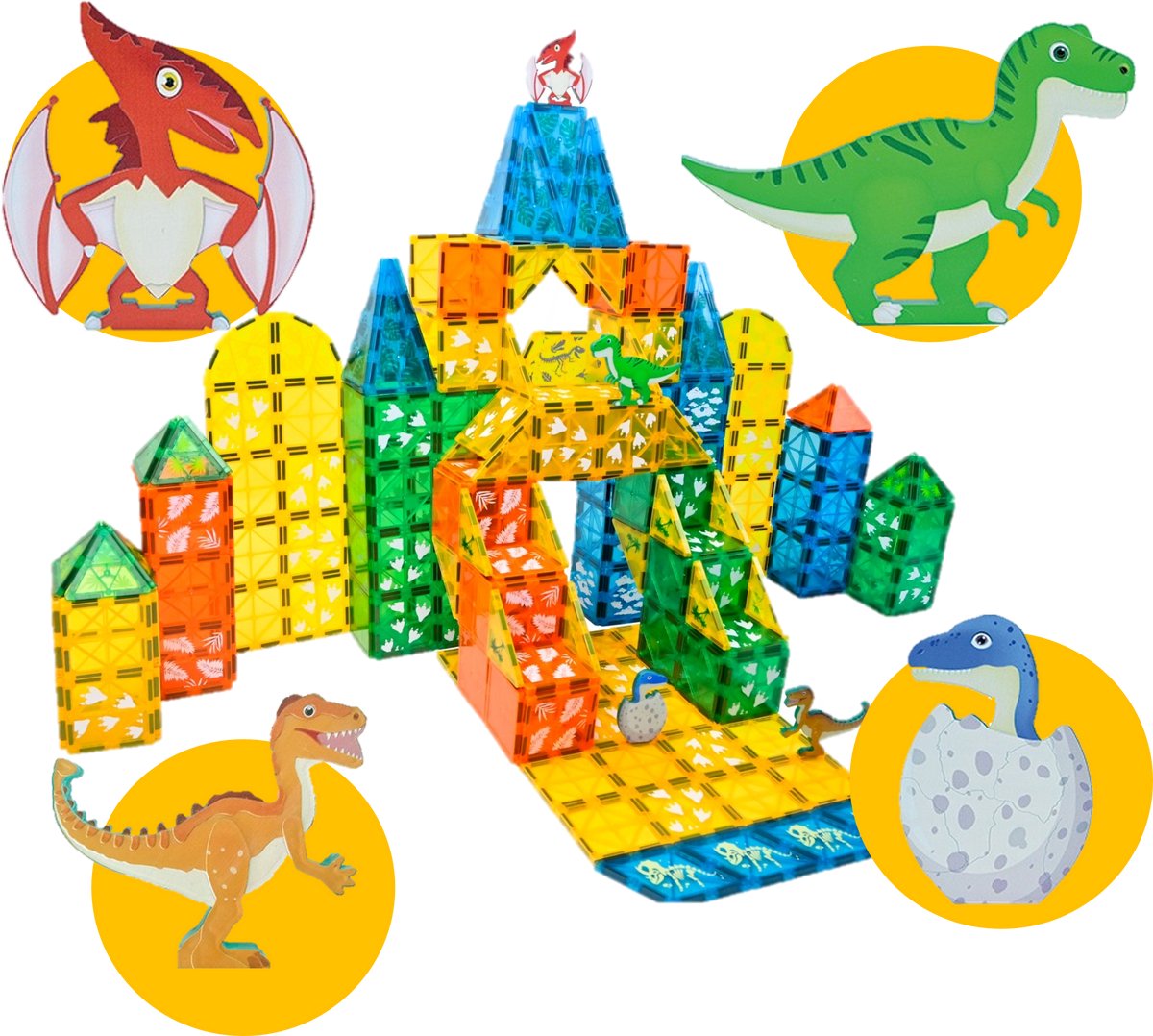 Theefun 100 Pcs Magnetische Bouwstenen, Magneet Blokken Set Magneet