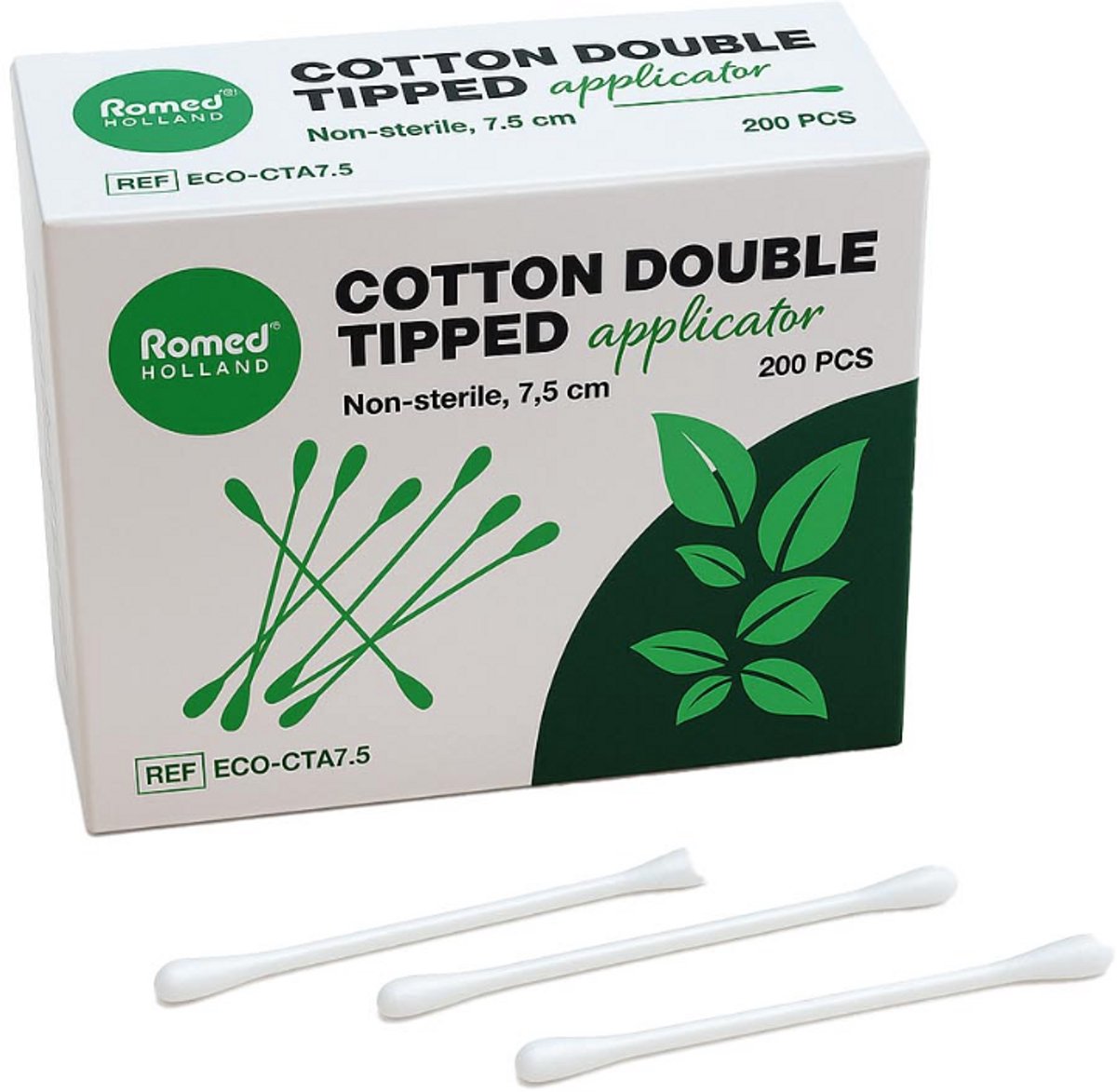 Romed Katoenen Wattenstaafjes - Cotton Double Tipped - 200 stuks