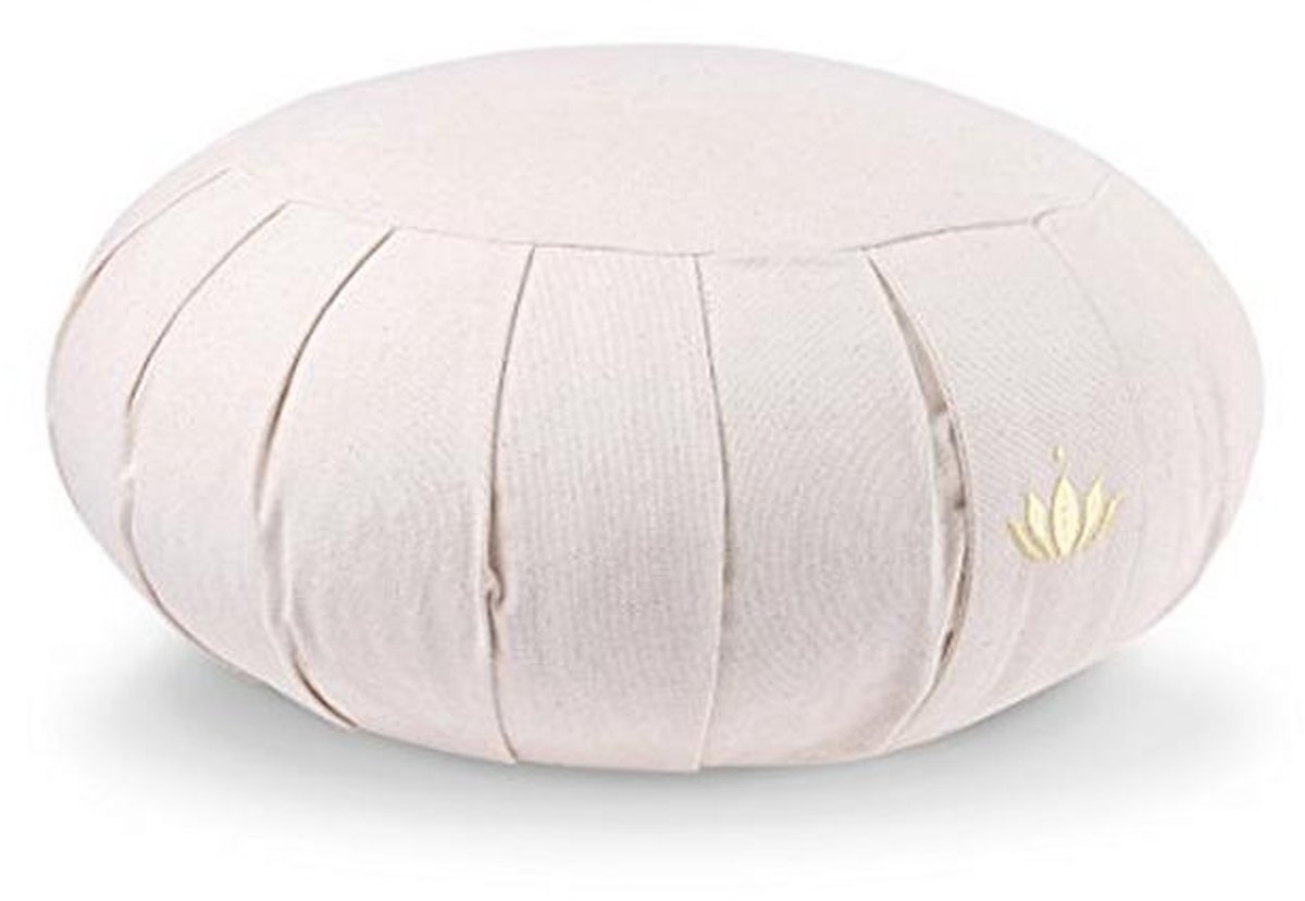 Meditatiekussen Zen Zafu - 15cm Zithoogte - Yoga Kussen met Speltvulling - Wasbare Hoezen van Biologisch Katoen
