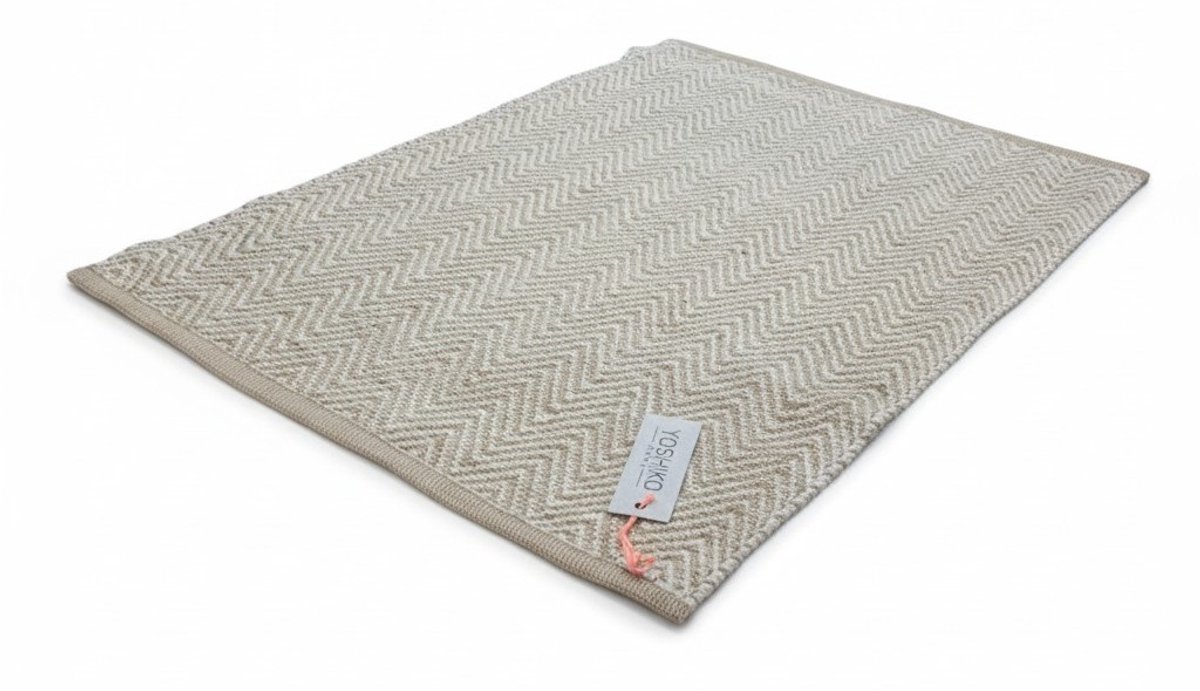 Yoshiko - vloerkleed - jute - katoen – 120 x 180 cm - Herringbone