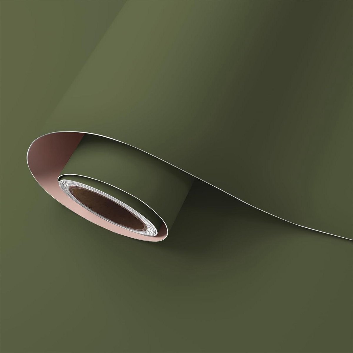 Provento - Zelfklevend Olijfgroen Decoratiefolie 40 cm x 200 cm - Meubelfolie - Waterdicht - Keukenbehang - Groen Behang - Woonkamer Slaapkamer - Decoratiefolie