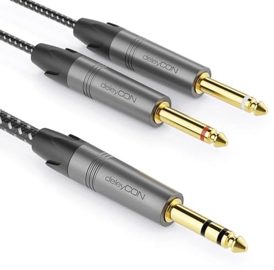 Adattatore Splitter Jack 6.3mm Stereo Da 1 A 2, DeleyCON 2 Pezzi, Per Cuffie E Hi-Fi - 4