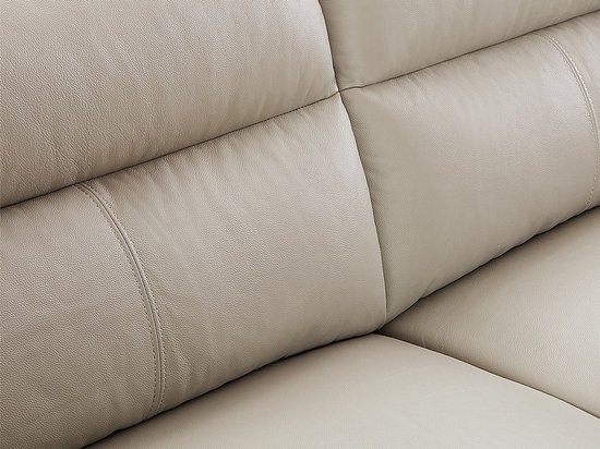 Canapé cuir 2 places FRANCESCA / Bicolore anthracite et gris L 170 cm x H 86 cm x P 85 cm