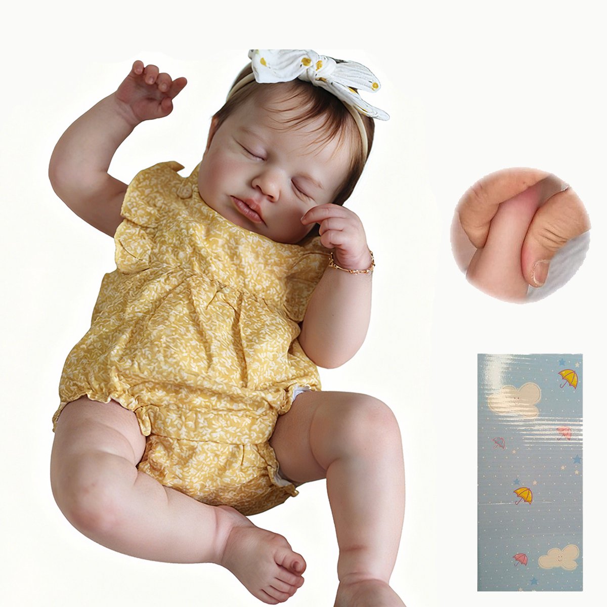 Reborn Baby Girl Pop - Realistische babypoppen van 48 cm - Volledig vinyl lichaam