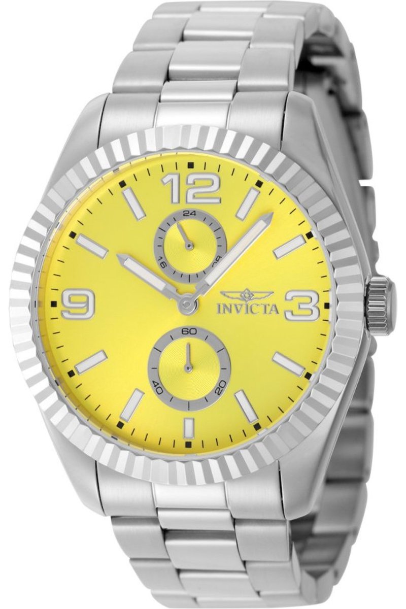 Invicta Specialty 49528 Heren Horloge - Waterdicht - Analoog - Quartz Uurwerk - Roestvrij Staal met zilveren Wijzerplaat - 43mm