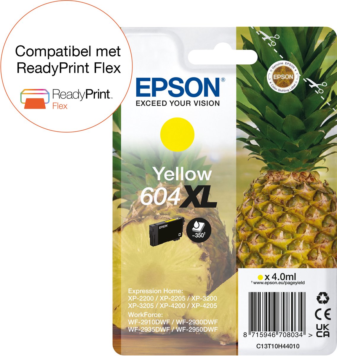 Epson 604XL Cartridge Geel