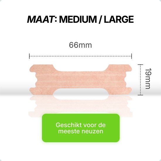 Dr. Breathe Well ™ - 90 Neusstrips tegen snurken - Anti Snurk Pleisters - Neuspleisters - Maat 66mm medium/large - Sterke kleefstof - Eenvoudig te verwijderen - Simply the right choice!
