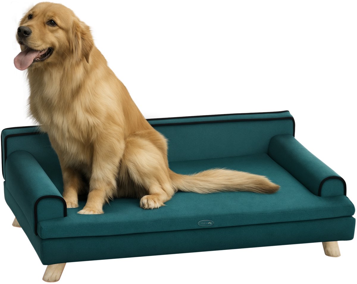 PawHut-Ped Sofa-Chenille-100x62x32cm-Groen