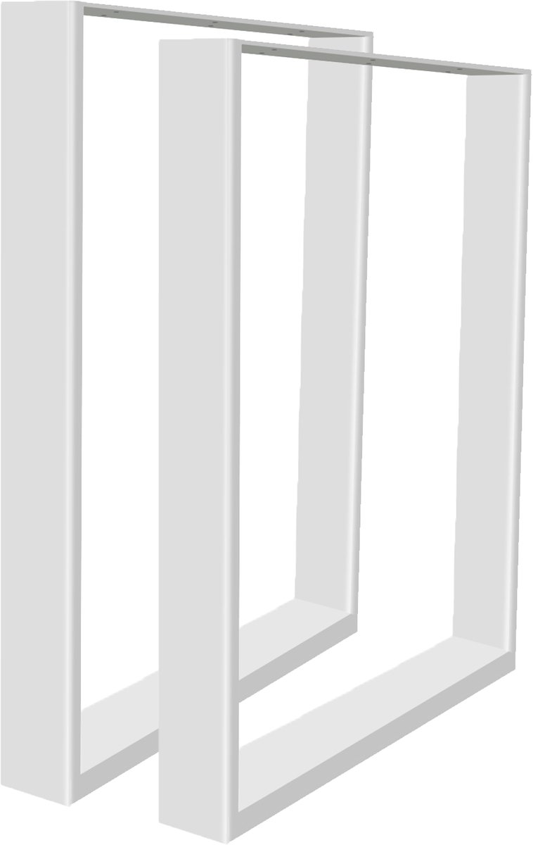 PIPIPOXER Tafelpoten 60×72 cm meubelpoot–Set van 2–Industrieel,Wit