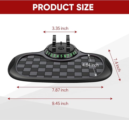 Multifunctionele antislipmat voor in de auto, automatelefoonhouder, dashboardmat met telefoonhouder voor in de auto, antislipmatten voor in de auto voor telefoons
