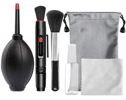 Camera reinigingsset 6 in 1| Professionele lens schoonmaak kit | DSLR spiegelreflex systeemcamera accessoires | Blaasbalg borstel lenspen microvezeldoek | Reinigingsset voor sensor scherm toetsenbord laptop | Schoonmaakset fotografie | Camera Cleaner