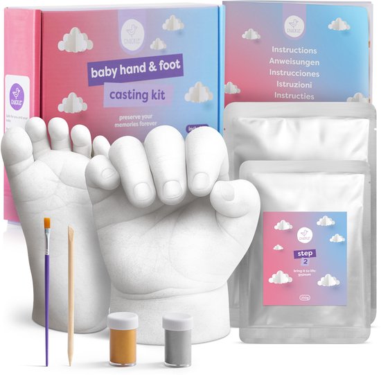 CHUCKLE Kit d'impression en plâtre pour les mains et les pieds de Bébé , souvenir 3D DIY