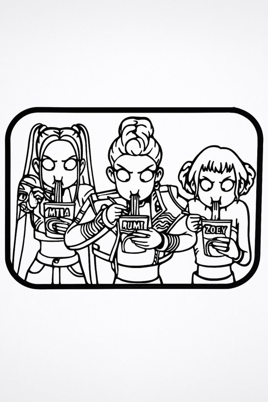 Décoration murale K Pop Hunter de Demon – Impression 3D – Design Uniek