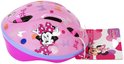 Roze fietshelm met Minnie Mouse en strikken, inclusief verpakking met Minnie Mouse.