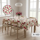 Nappe Raved Cerises 140 cm x 140 cm - Rouge - PVC - Lavable