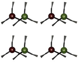 8 Stuks Zijborstels geschikt voor ECOVACS T8 AIVI/T8 MAX /N8 PRO - Stofzuigeronderdelen