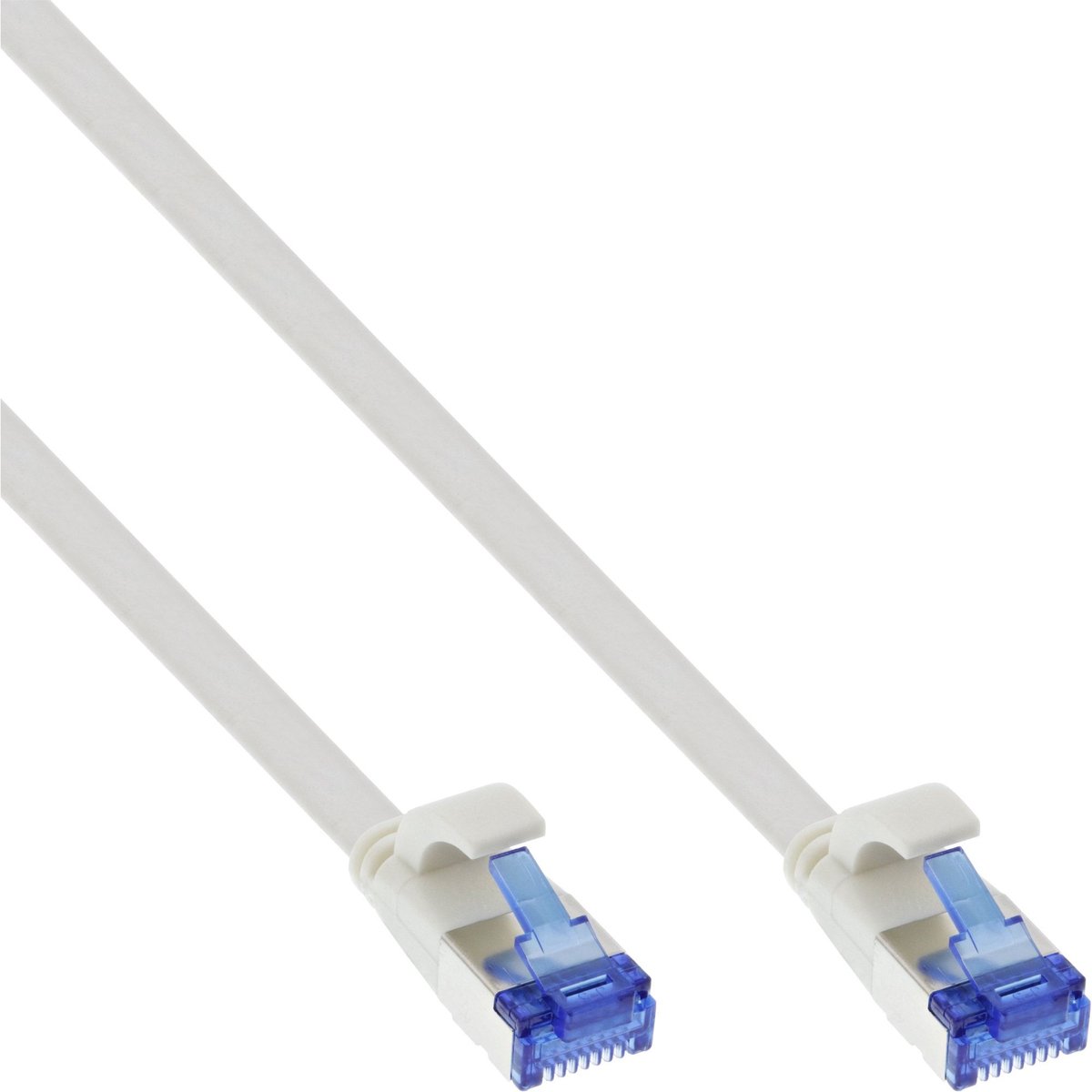 UFTP CAT6a flexibele platte netwerkkabel | TPE LSZH | wit | 10 meter