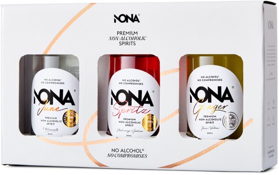 NONA Cadeaupakket - 3x20cl | Alcoholvrij | 100% Natuurlijk | Laag in suikers