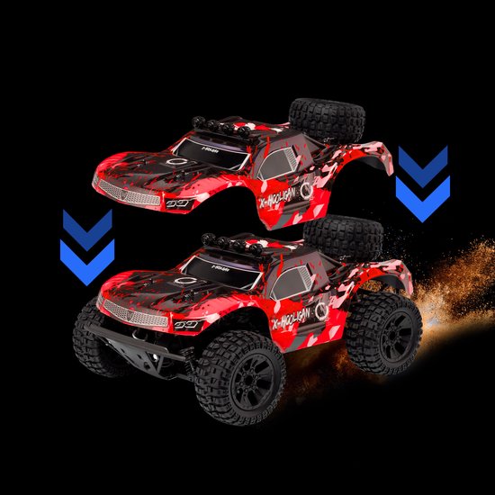 Carrosserie Overmax X-Hooligan – Carrosserie RC Auto – Capot de remplacement pour X-Hooligan – Accessoire pour Monster Truck RC – Nieuwe Look – Durable et léger – Montage facile – Personnalisez votre RC – Design pour course tout-terrain et cascades
