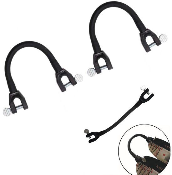 2-stuks ski-connector - Kinderskikopconnector - Draagbare ski-connector - Roestvrijstalen ski-trainingshulpmiddel - Ski-trainingsuitrusting - Skiclip - Snowboardaccessoires - Geschikt voor kinderen, beginners en skiliefhebbers - Zwart