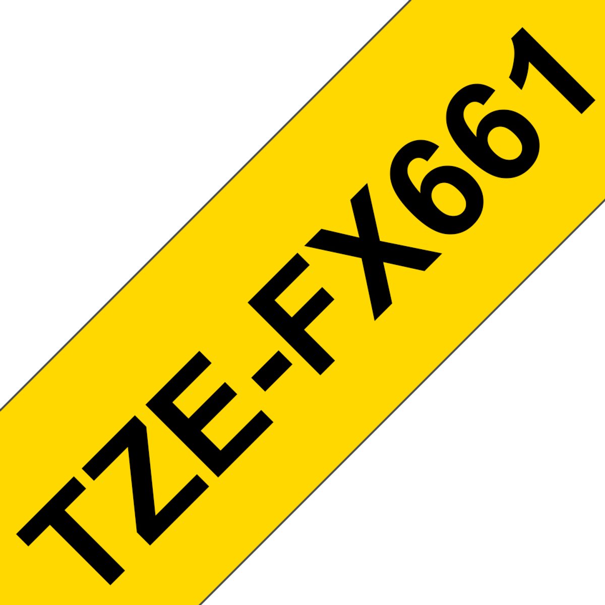 TZ-FX661 36mm - black on yellow - flexible (8m)