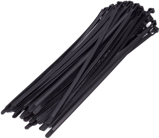 Hofftech Hersluitbare kabelbinders - 7.6 x 300 mm - Zwart - 50 stuks - Herbruikbaar en losneembaar