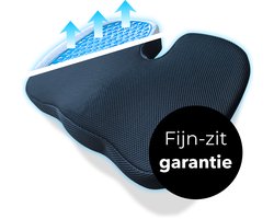Altoura® Stuitkussen met coolgel - Wigkussen - Voor pijnlijke stuit - Zitkussen Auto & Rolstoel - Orthopedisch & Ergonomisch - Houding correctie - Ringkussen - Stuitje - Donut kussen - Zitring - Aambeien - Decubitus